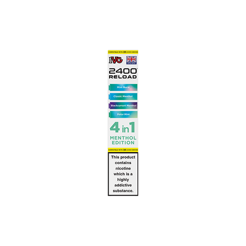 20mg IVG 2400 Reload Prefilled Pods 2ml 2400 Puffs - 4 Pcs
